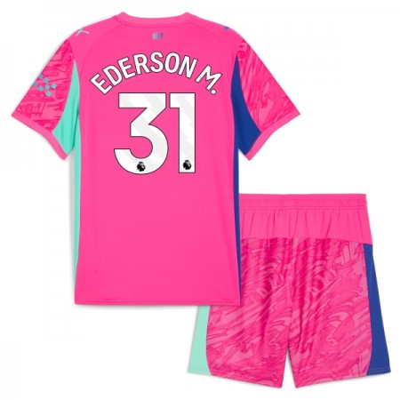 Dječji Nogometni Dres Manchester City Ederson M. 31 Golmanski 2025-26 Ružičasta
